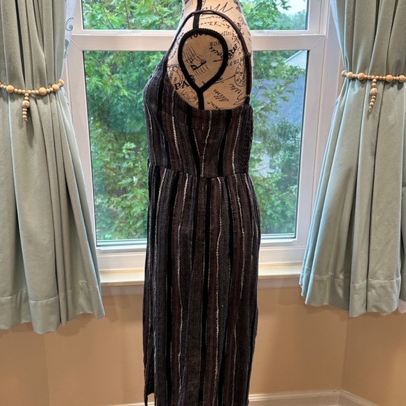 Cute Button Down Striped Dress Fall Colors - Picture 4 of 7